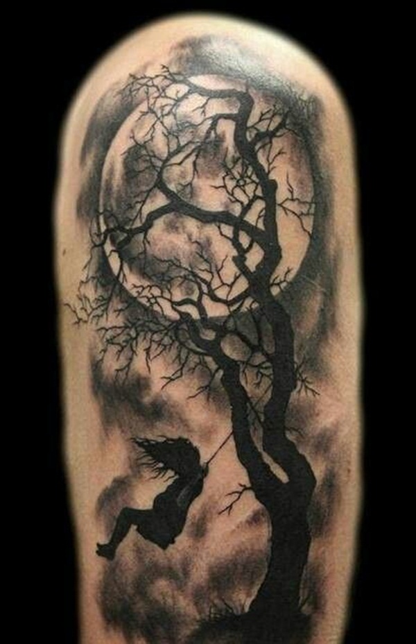 horror tree tattoos